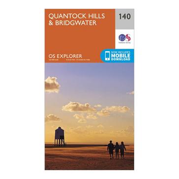 N/A Ordnance Survey Explorer 140 Quantock Hills & Bridgwater Map With Digital Version