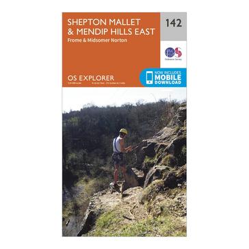 N/A Ordnance Survey Explorer 142 Shepton Mallet & Mendip Hills East Map With Digital Version