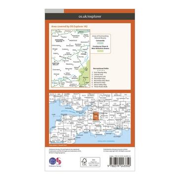 N/A Ordnance Survey Explorer 142 Shepton Mallet & Mendip Hills East Map With Digital Version