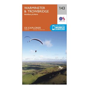 Orange Ordnance Survey Explorer 143 Warminster & Trowbridge Map With Digital Version