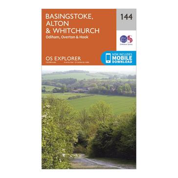 N/A Ordnance Survey Explorer 144 Basingstoke, Alton & Whitchurch Map With Digital Version