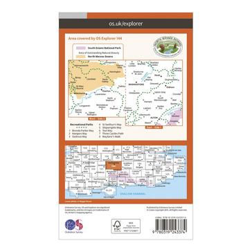 Orange Ordnance Survey Explorer 144 Basingstoke, Alton & Whitchurch Map With Digital Version