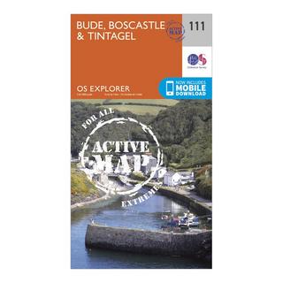 Explorer Active 111 Bude, Boscastle & Tintagel Map With Digital Version