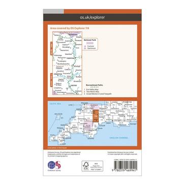 Orange Ordnance Survey Explorer Active 114 Exeter & The Exe Valley Map With Digital Version