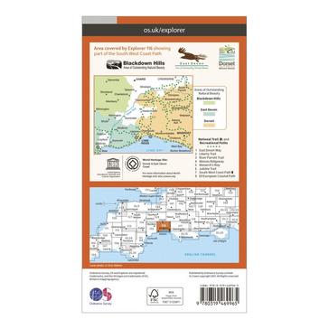 N/A Ordnance Survey Explorer Active 116 Lyme Regis & Bridport Map With Digital Version