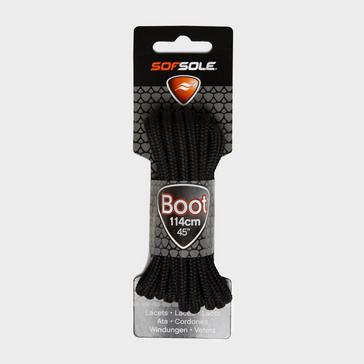 Black Sof Sole Wax Boot Laces - 114cm