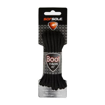 Black SOF SOLE Wax Boot Laces - 114cm