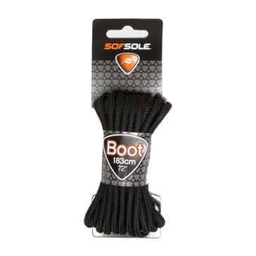 Black Sof Sole Wax Boot Laces - 183cm