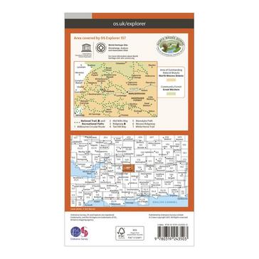 Orange Ordnance Survey Explorer 157 Marlborough & Savernake Forest Map With Digital Version