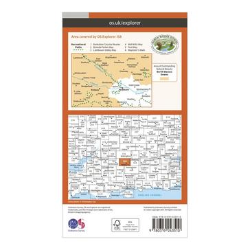 N/A Ordnance Survey Explorer 158 Newbury & Hungerford Map With Digital Version