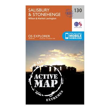 N/A Ordnance Survey Explorer Active 130 Salisbury & Stonehenge Map With Digital Version