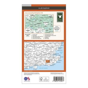 Orange Ordnance Survey Explorer Active 135 Ashdown Forest Map with Digital Version