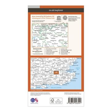 Orange Ordnance Survey Explorer 161 London South Map With Digital Version