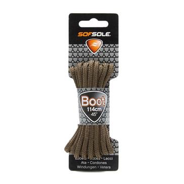 Brown SOF SOLE Wax Boot Laces - 114cm