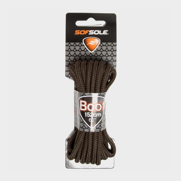Brown Sof Sole Wax Boot Laces - 152cm image 1