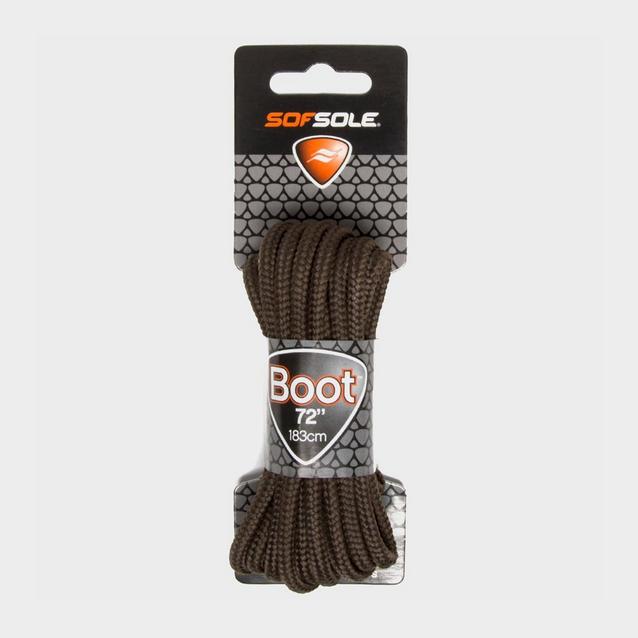 Brown Sof Sole Wax Boot Laces - 183cm image 1