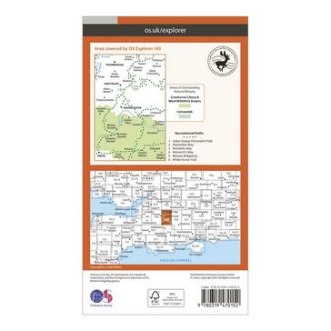 Orange Ordnance Survey Explorer Active 143 Warminster & Trowbridge Map With Digital Version