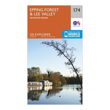 Orange Ordnance Survey Explorer 174 Epping Forest & Lee Valley Map With Digital Version