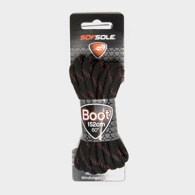 Black Sof Sole Wax Boot Laces - 152cm image 1
