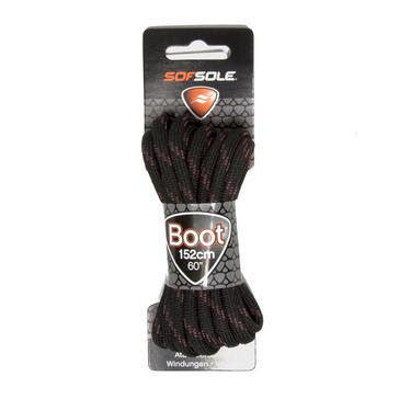 Black Sof Sole Wax Boot Laces - 152cm