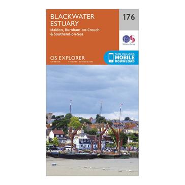 Orange Ordnance Survey Explorer 176 Blackwater Estuary Map With Digital Version