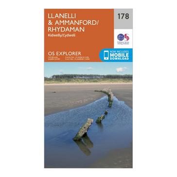 N/A Ordnance Survey Explorer 178 Llanelli & Ammanford Map With Digital Version