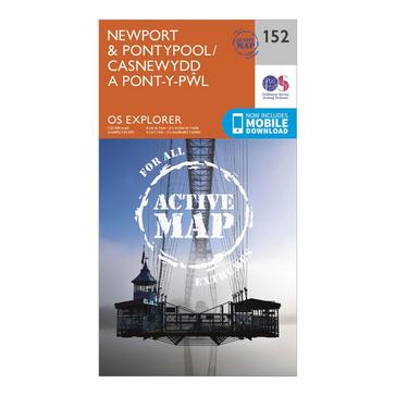 N/A Ordnance Survey Explorer Active 152 Newport & Pontypool Map With Digital Version