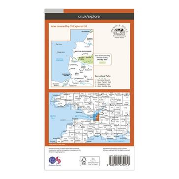 N/A Ordnance Survey Explorer Active 153 Weston-Super-Mare & Bleadon Hill Map With Digital Version