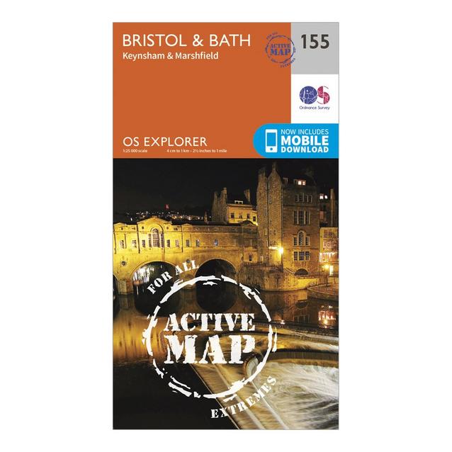 N/A Ordnance Survey Explorer Active 155 Bristol & Bath Map With Digital Version image 1