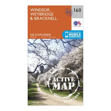 N/A Ordnance Survey Explorer Active 160 Windsor, Weybridge & Bracknell Map With Digital Version