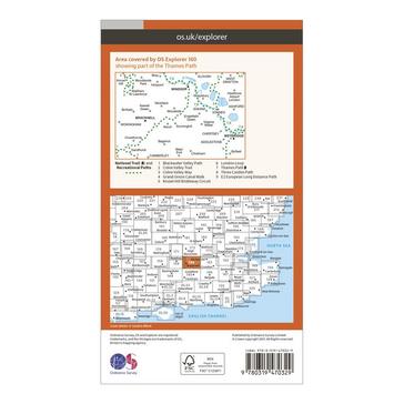 Orange Ordnance Survey Explorer Active 160 Windsor, Weybridge & Bracknell Map With Digital Version
