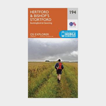 N/A Ordnance Survey Explorer 194 Hertford & Bishop’s Stortford Map With Digital Version