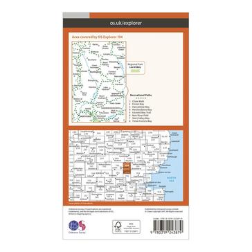 Orange Ordnance Survey Explorer 194 Hertford & Bishop’s Stortford Map With Digital Version
