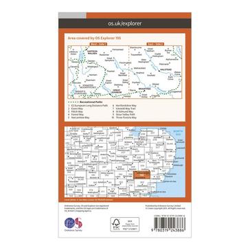 Orange Ordnance Survey Explorer 195 Braintree & Saffron Walden Map With Digital Version