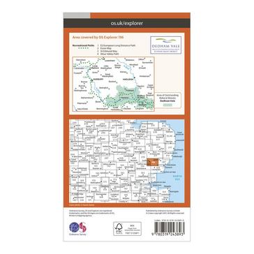Orange Ordnance Survey Explorer 196 Sudbury, Hadleigh & Dedham Vale Map With Digital Version