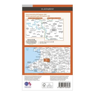 Orange Ordnance Survey Explorer 200 Llandrindod Wells & Elan Valley & Rhayader Map With Digital Version