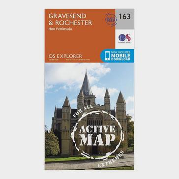 N/A Ordnance Survey Explorer Active 163 Gravesend & Rochester Map With Digital Version