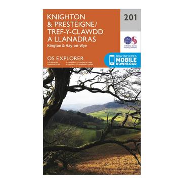 N/A Ordnance Survey Explorer 201 Knighton & Presteigne Map With Digital Version