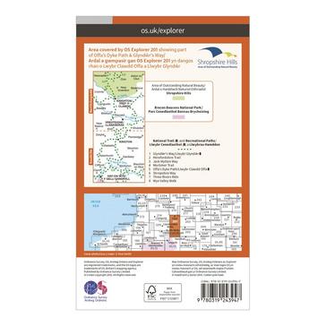 N/A Ordnance Survey Explorer 201 Knighton & Presteigne Map With Digital Version