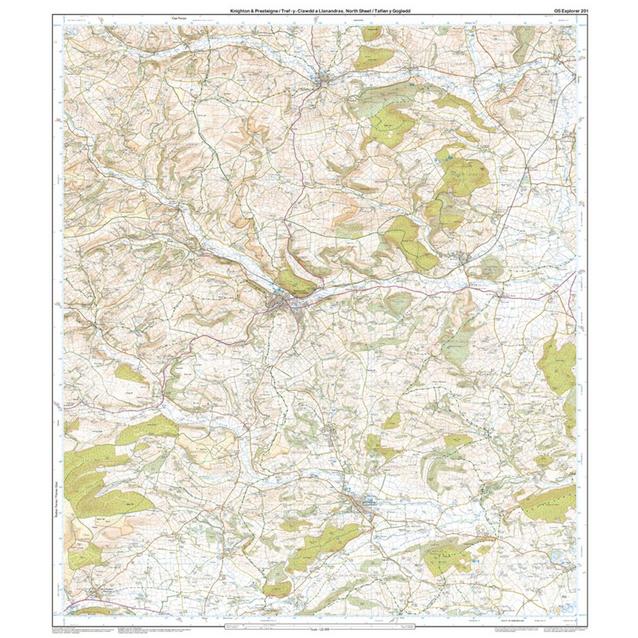 Map Of Knighton Powys Ordnance Survey Explorer 201 Knighton & Presteigne Map With Digital Version