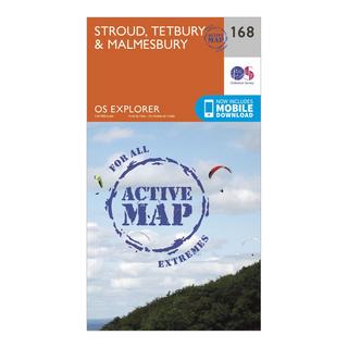 Explorer Active 168 Stroud, Tetbury & Malmesbury Map With Digital Version