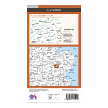 N/A Ordnance Survey Explorer 209 Cambridge, Royston, Duxford & Linton Map With Digital Version