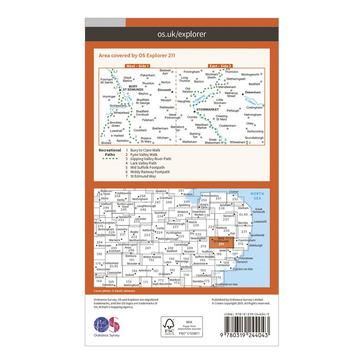 Orange Ordnance Survey Explorer 211 Bury St Edmunds & Stowmarket Map With Digital Version