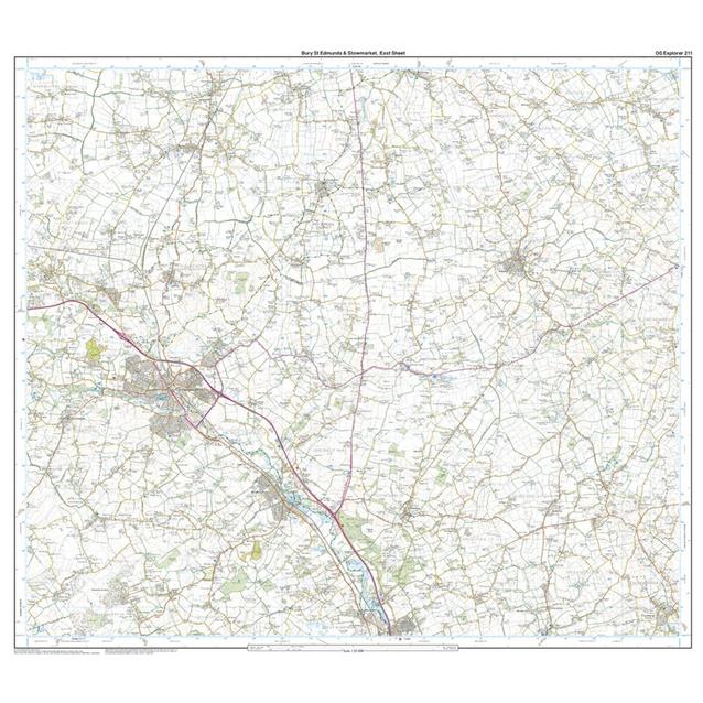 Ordnance Survey Explorer 211 Bury St Edmunds & Stowmarket Map With ...