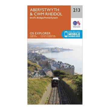 N/A Ordnance Survey Explorer 213 Aberystwyth & Cwn Rheidol Map With Digital Version