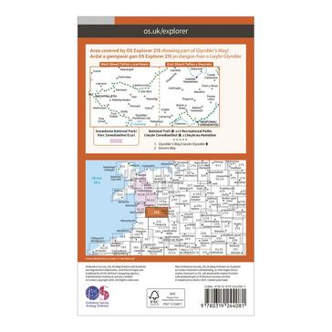 Orange Ordnance Survey Explorer 215 Newton & Llanfair Caereinion Map With Digital Version