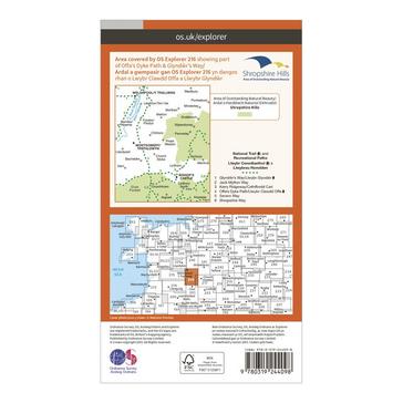 N/A Ordnance Survey Explorer 216 Welshpool & Montegomery Map With Digital Version