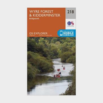 N/A Ordnance Survey Explorer 218 Kidderminster & Wyre Forest Map With Digital Version