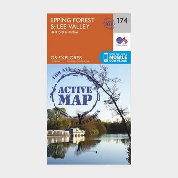 N/A Ordnance Survey Explorer Active 174 Epping Forest & Lee Valley Map With Digital Version