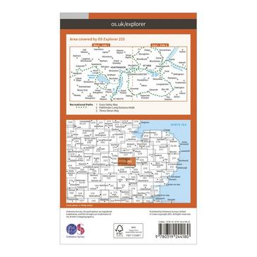 Orange Ordnance Survey Explorer 225 Huntingdon, St Ives & Grafham Water Map With Digital Version